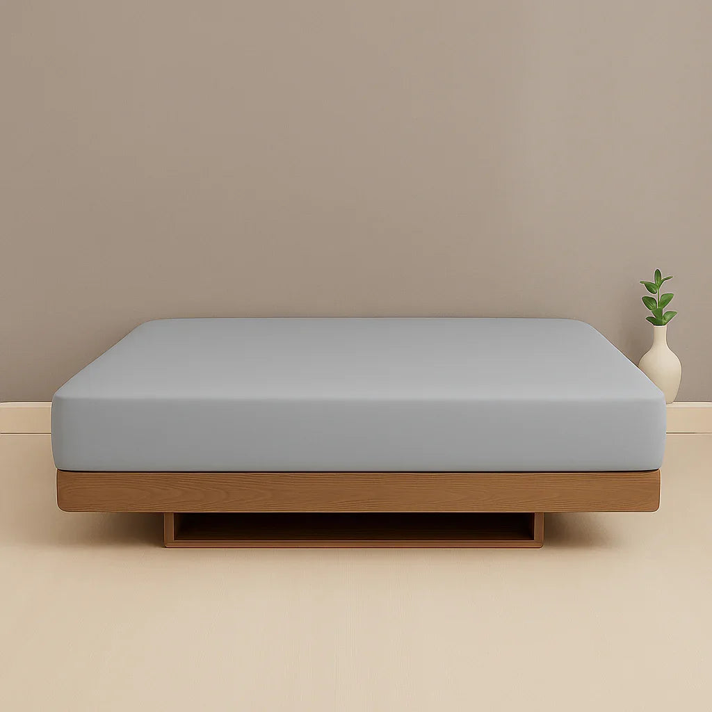 Premium Microfiber Grey Fitted Sheet