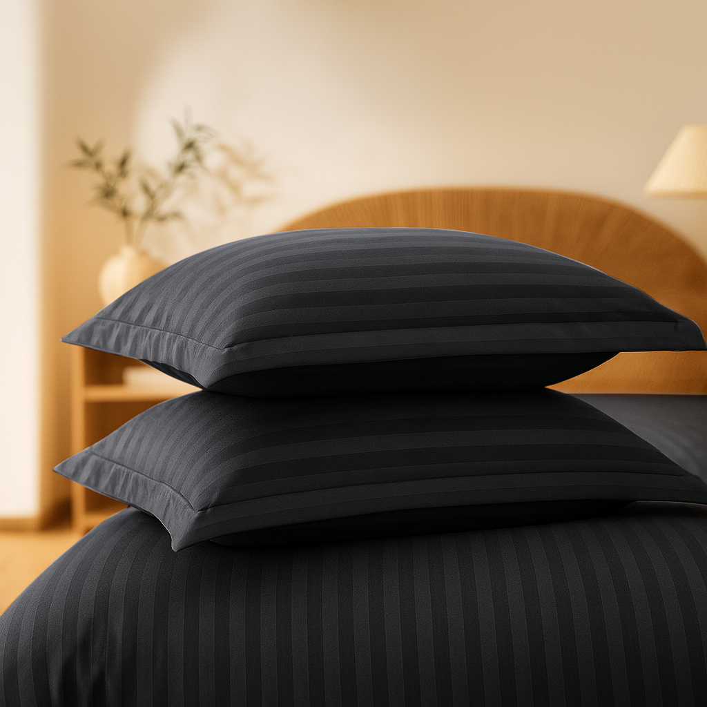 Black Duvet Cover Set 6Pcs