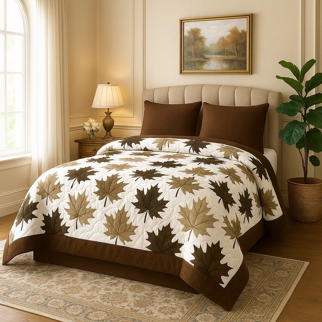 Brown Leaves Comforter