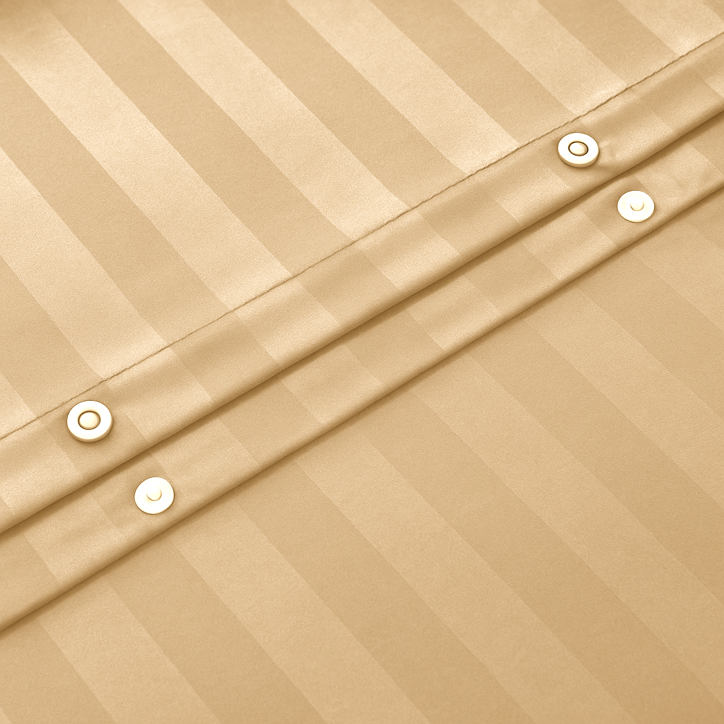 Taupe Stripes Duvet Cover Set 6PCS