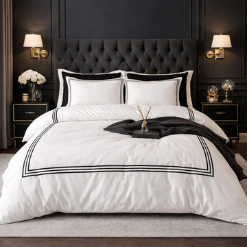 embroidered duvet set	designer bedding set
