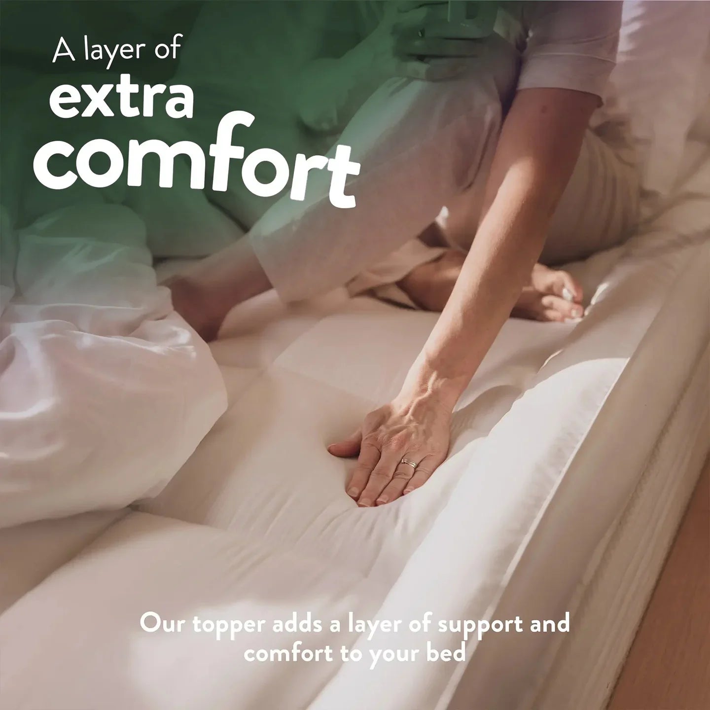 mattress with mattress topper