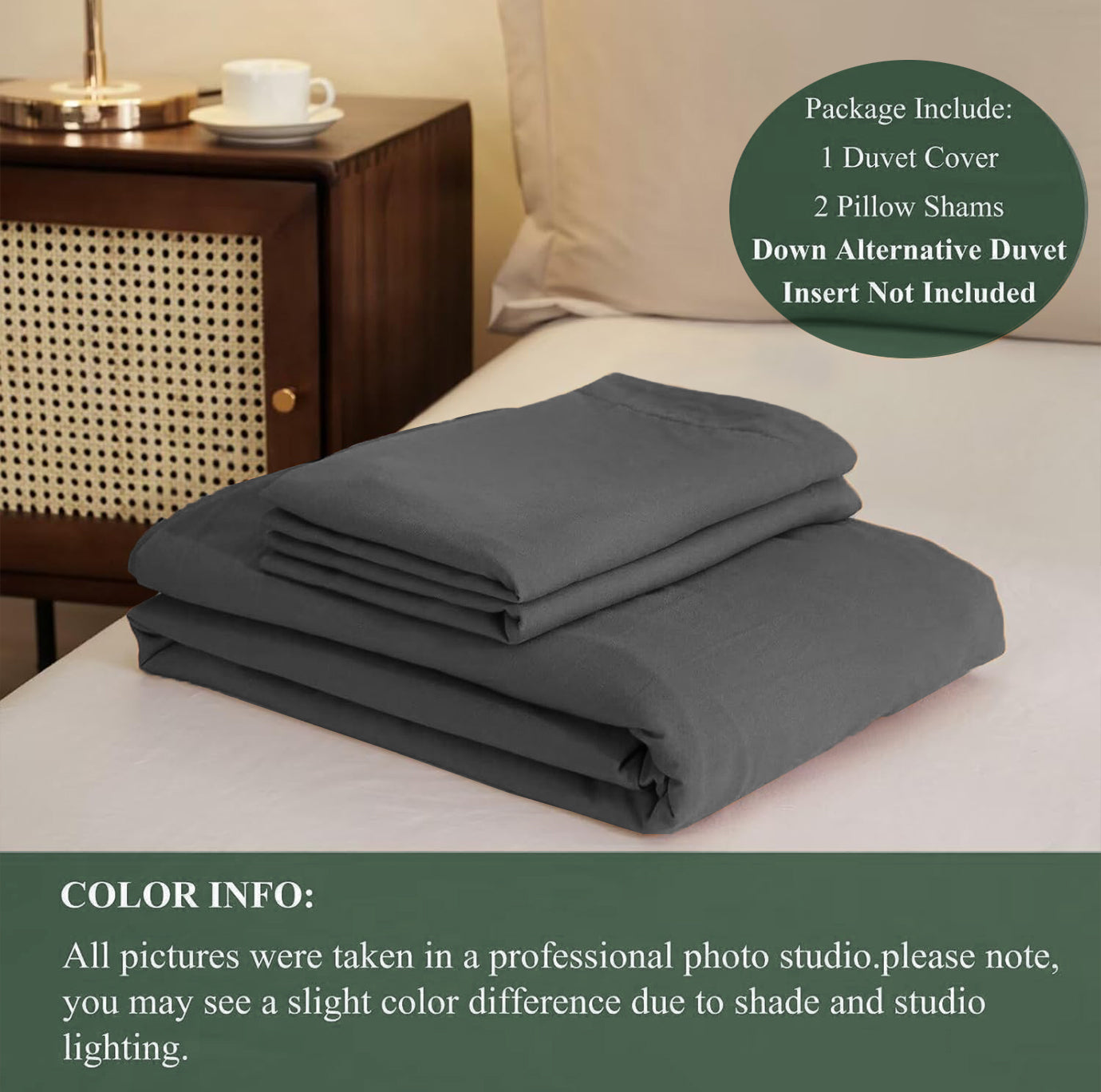 Anthracite Duvet Cover Set