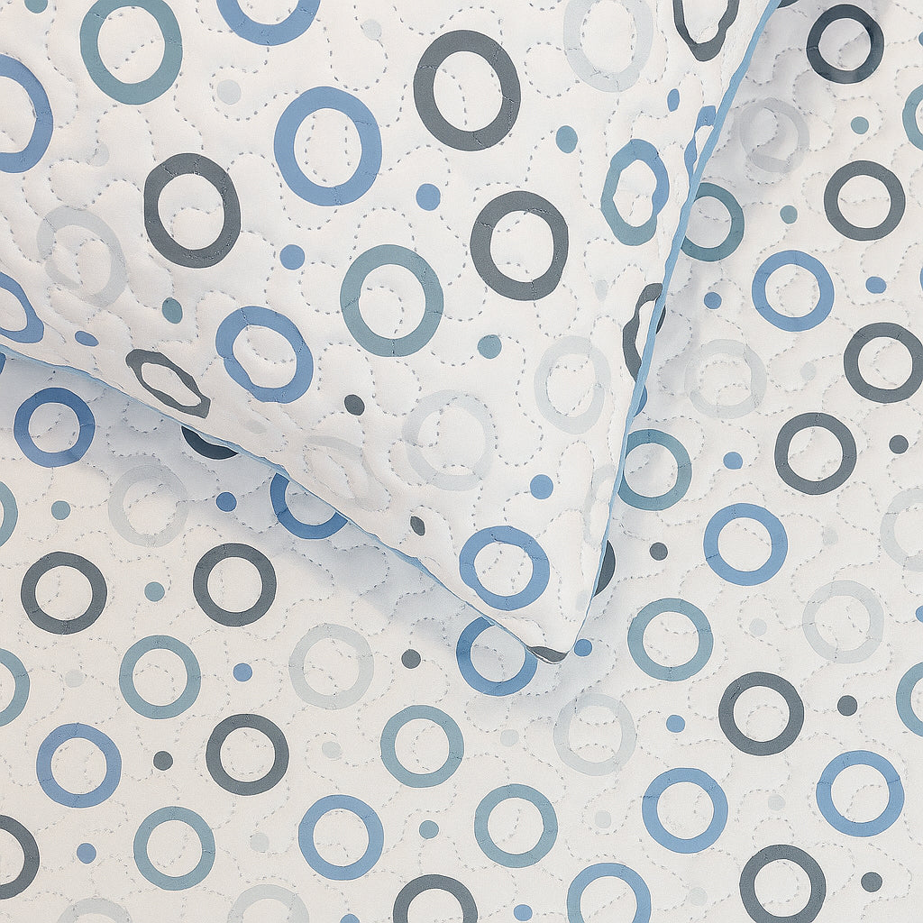 Blue Orbit Reversible Bedspread Set