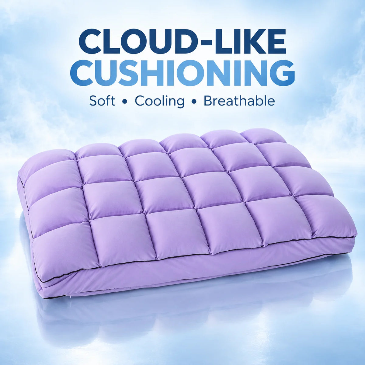 SNOW-PUFF MARSHMALLOW PILLOW