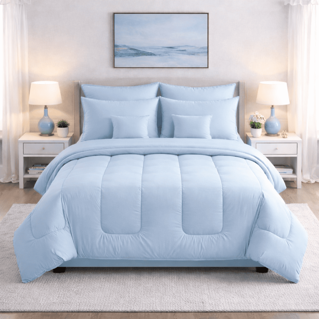 summer comforter set	
lightweight comforter
cooling comforter	
breathable bedding