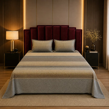 Classic Grid Luxury Satin Bedsheet