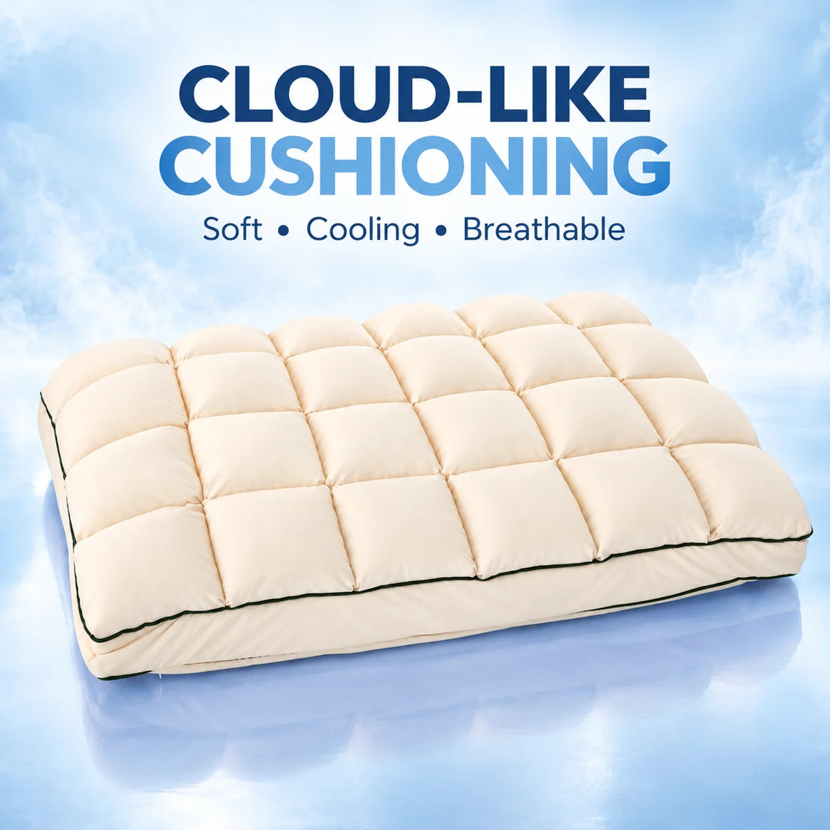 SNOW-PUFF MARSHMALLOW PILLOW