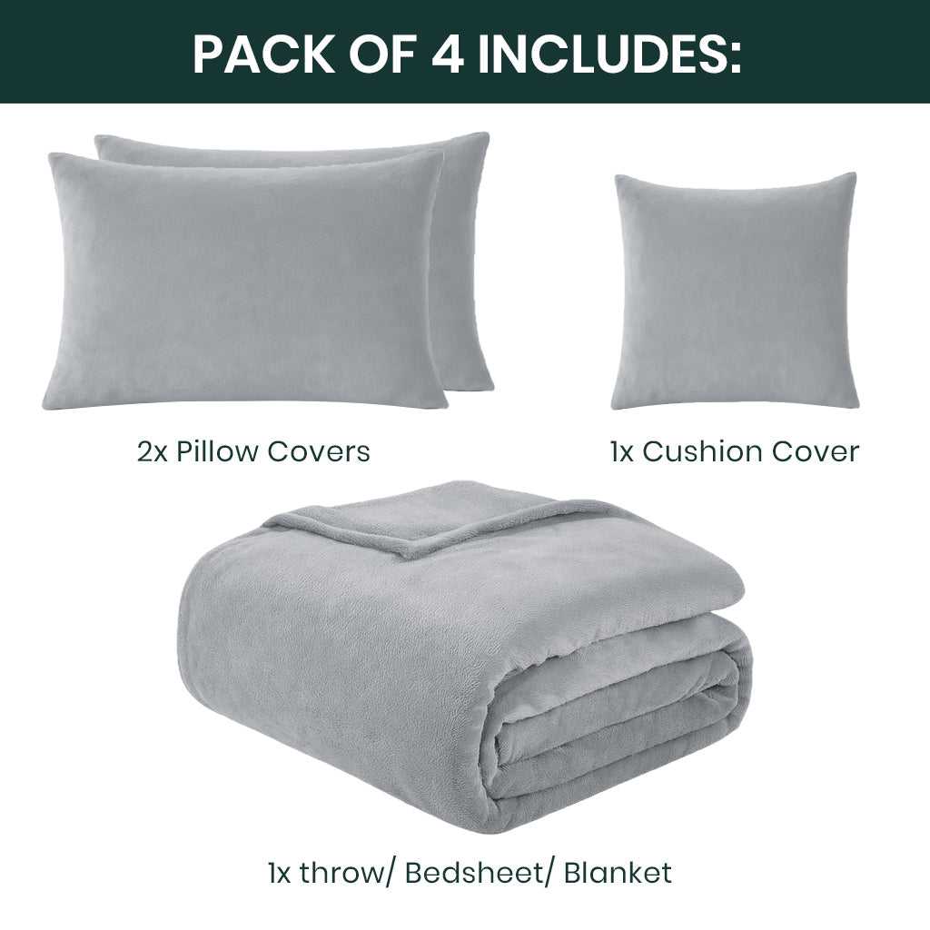 All-Season Cozy Fleece Set – Ash