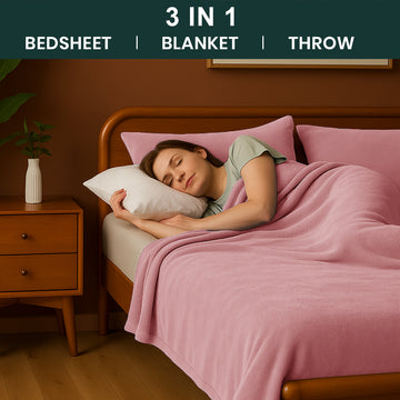 All-Season Cozy Fleece Set – Dusky Rose