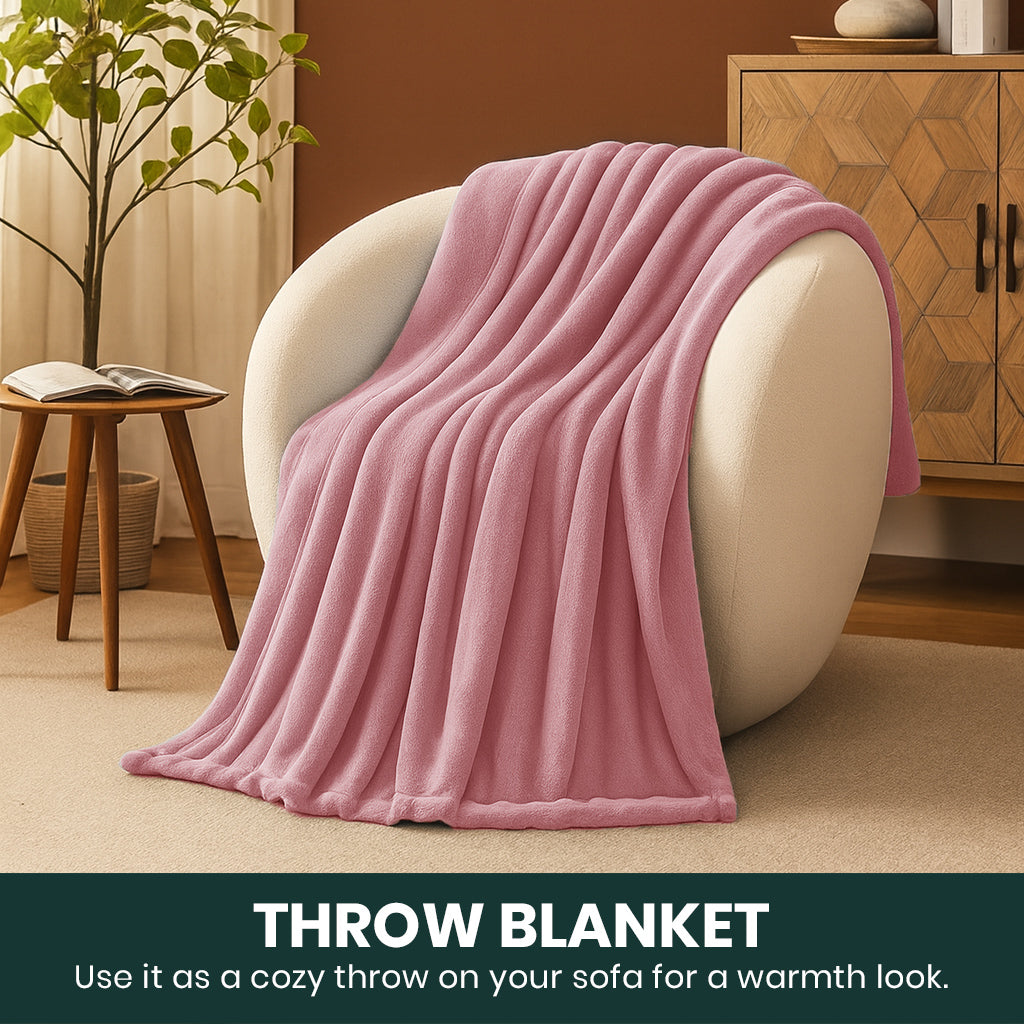 All-Season Cozy Fleece Set – Dusky Rose