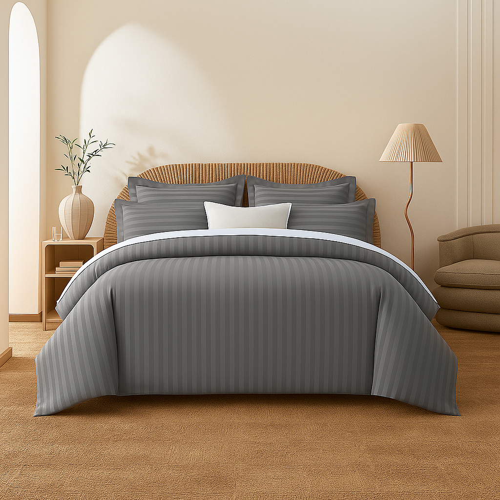 Grey Duvet Cover Set 6PCS