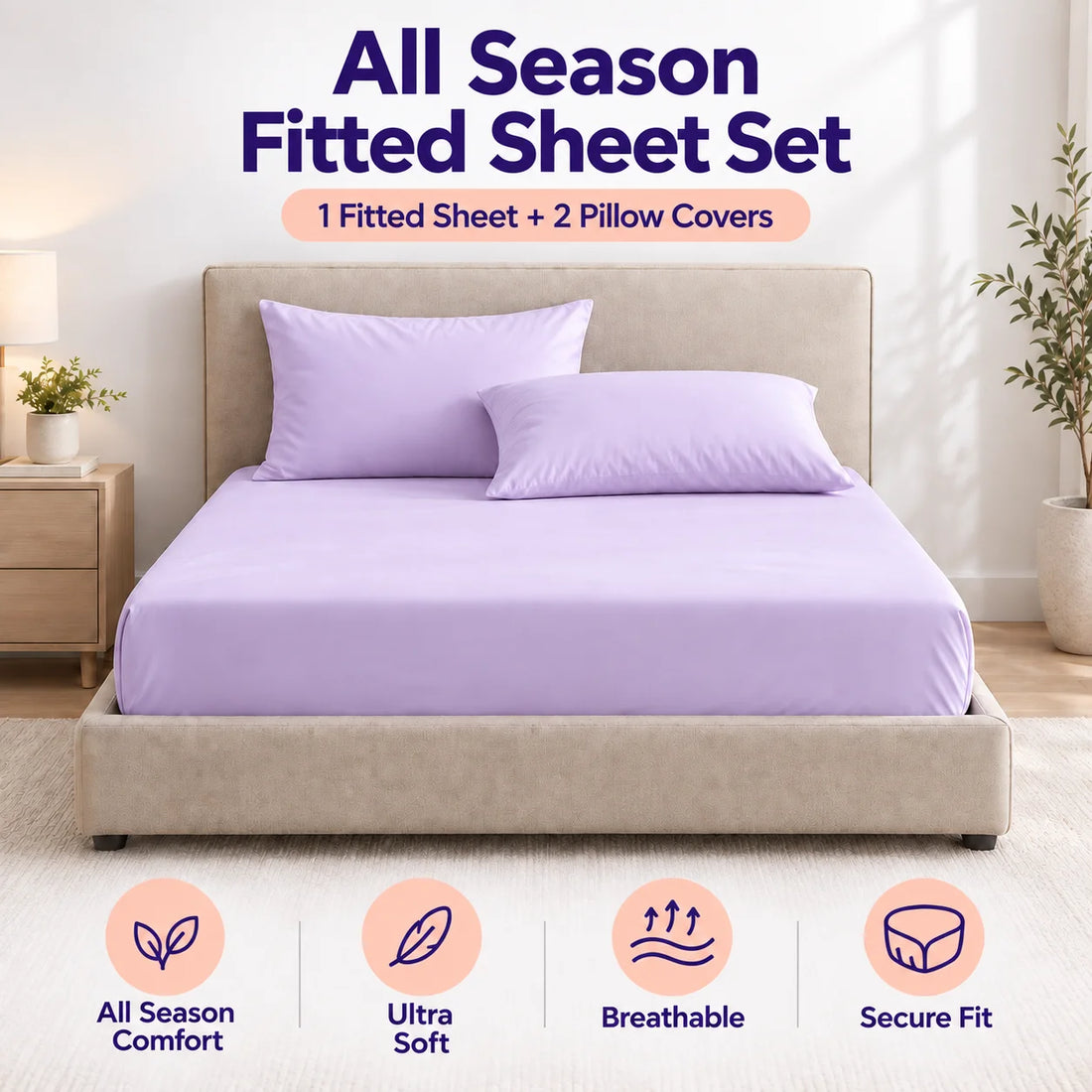 MARSHMALLOW FITTED SHEET SET