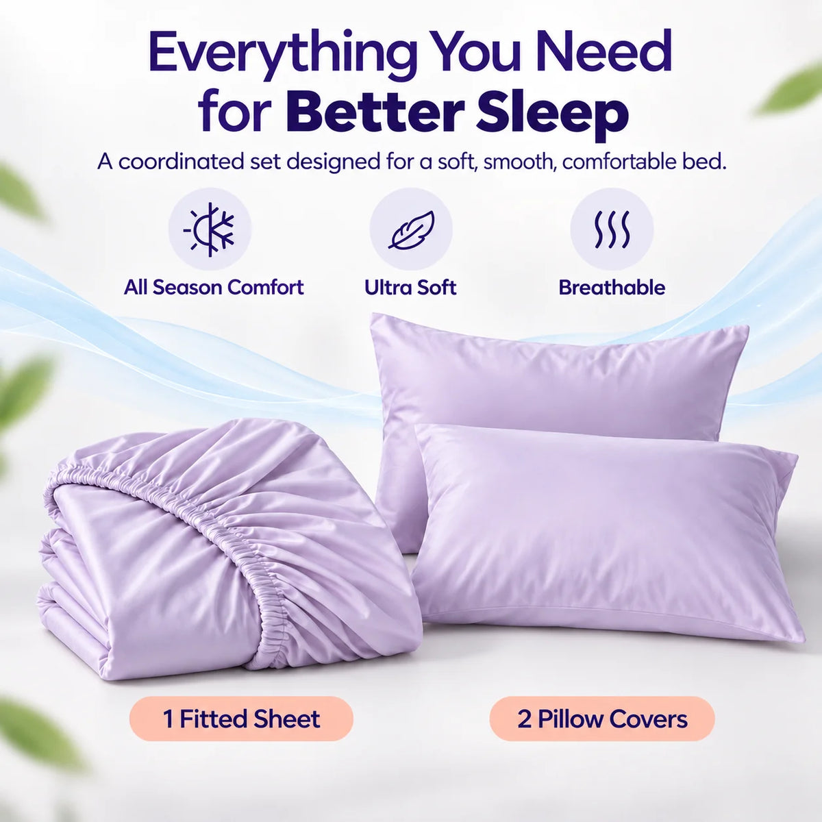 MARSHMALLOW FITTED SHEET SET