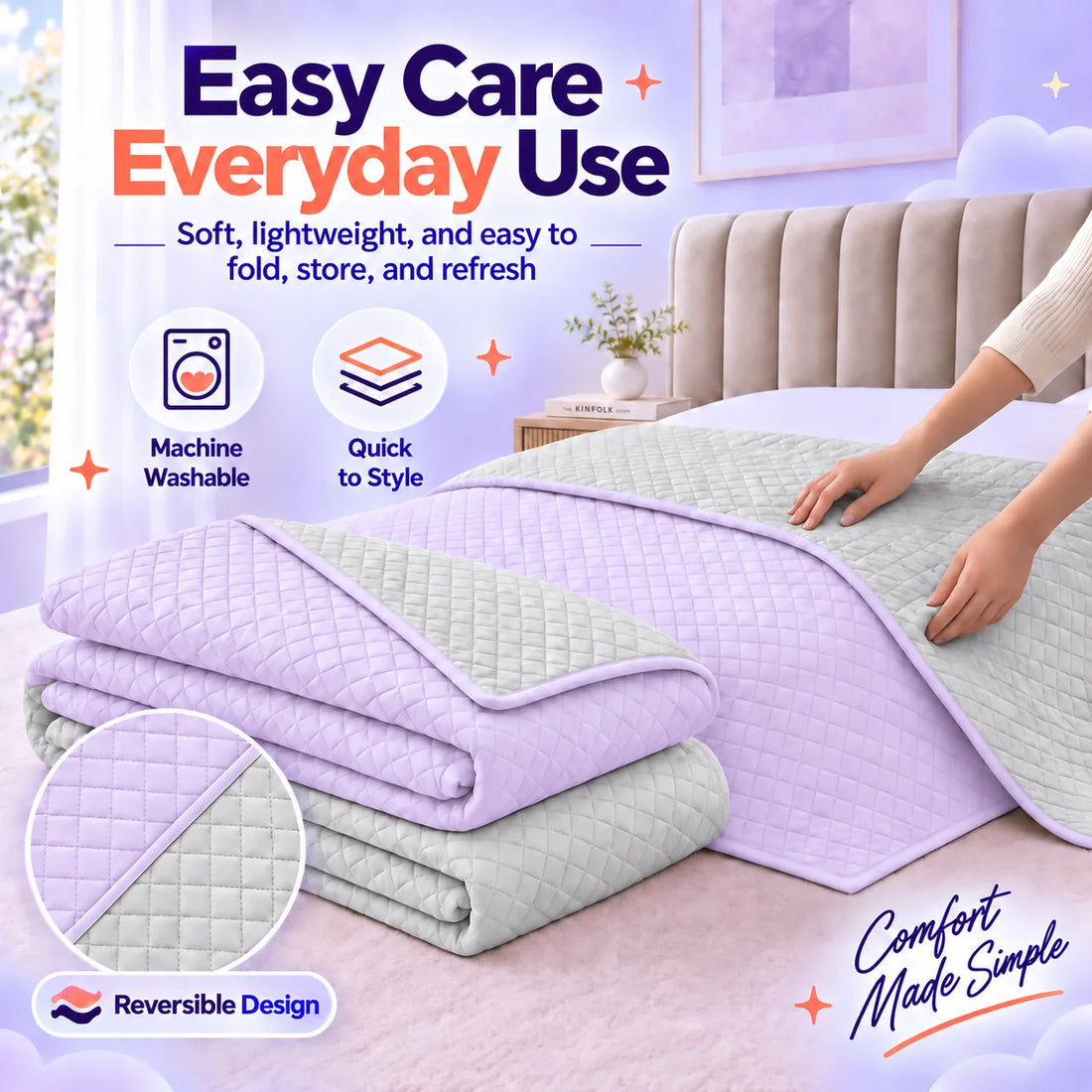 Marshmallow Diamond Bedspread