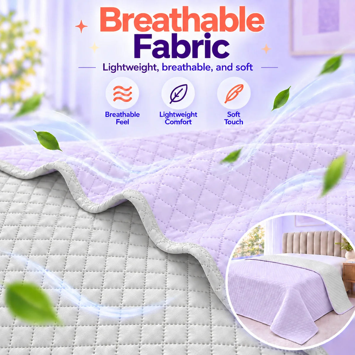 Marshmallow Diamond Bedspread
