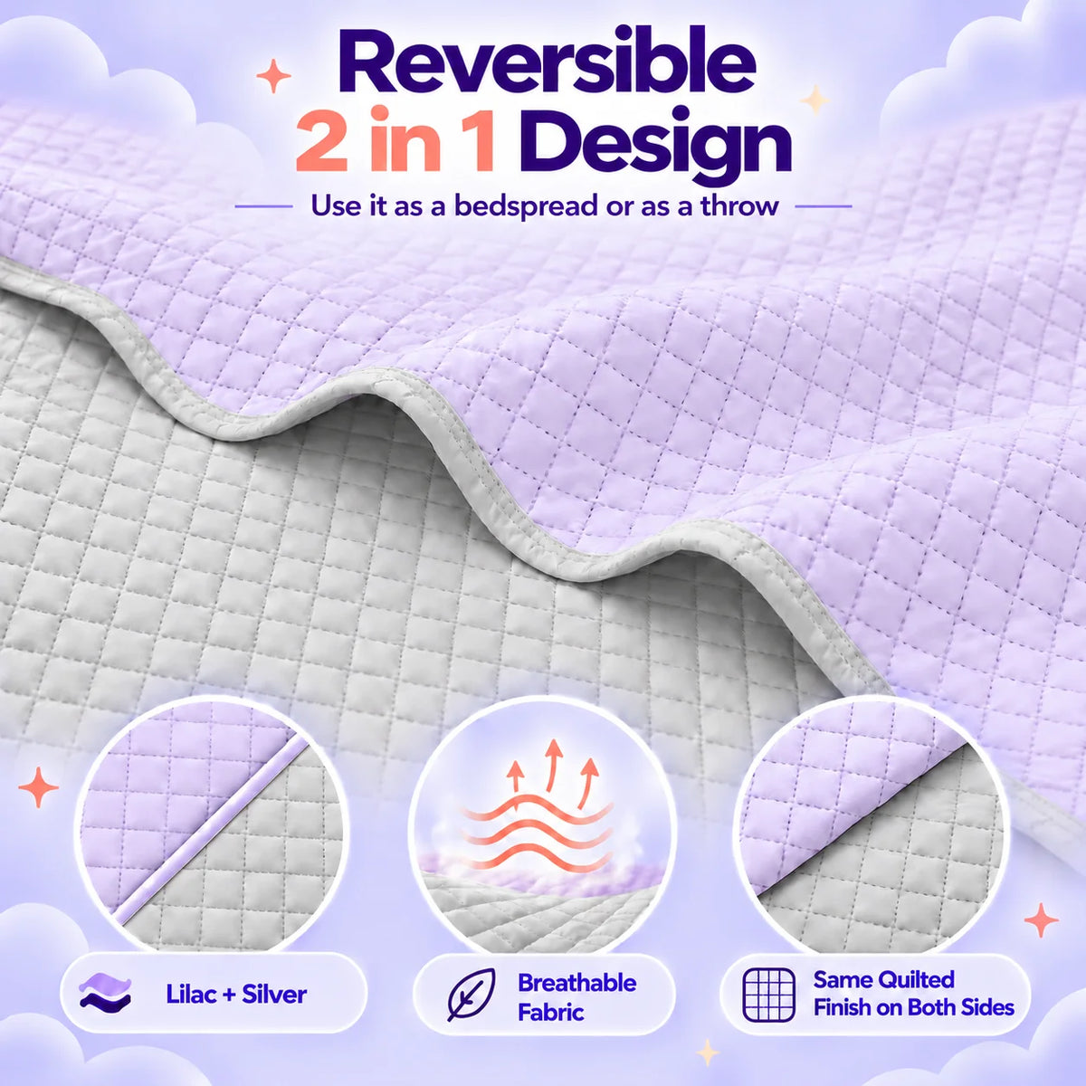 Marshmallow Diamond Bedspread