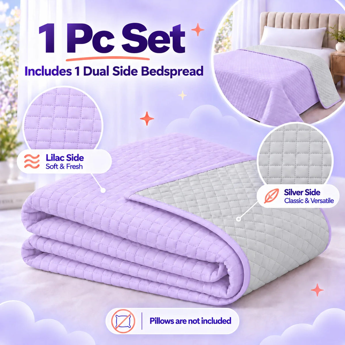 Marshmallow Diamond Bedspread