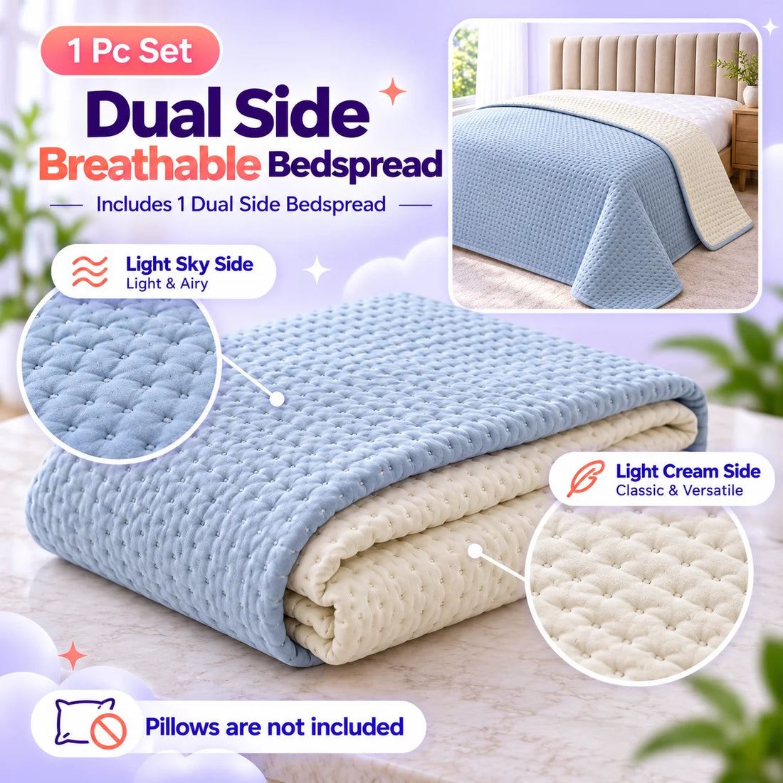 Marshmallow Stitch Bedspread