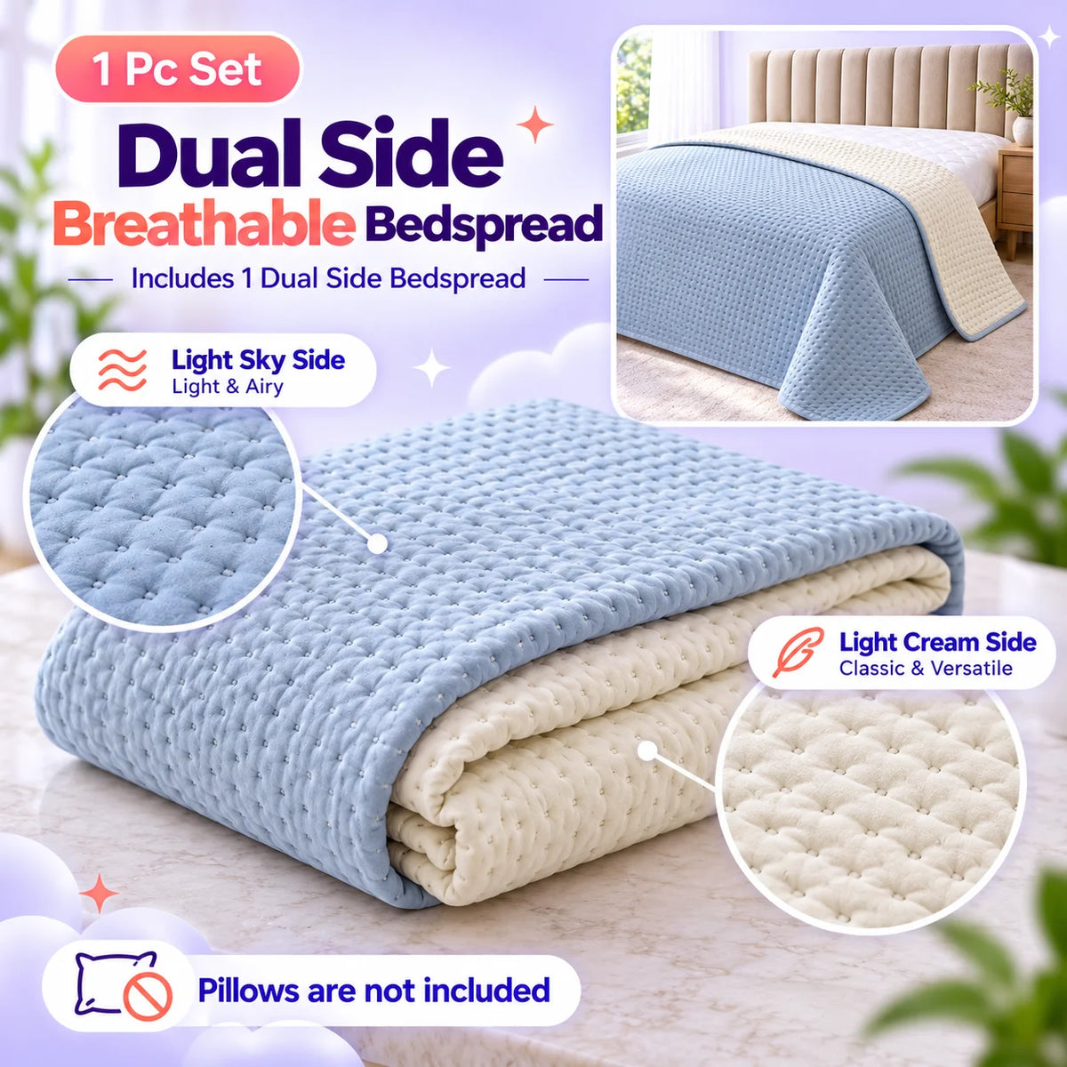 Marshmallow Stitch Bedspread