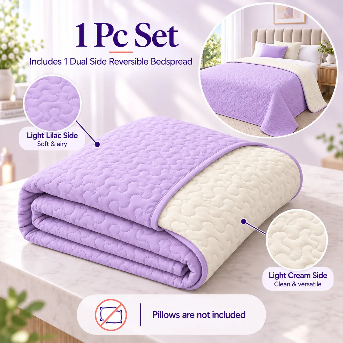 Marshmallow Waves Bedspread