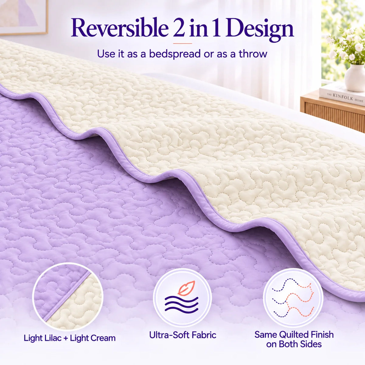 Marshmallow Waves Bedspread