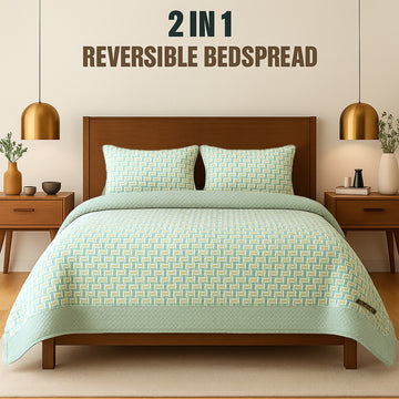 Mist Reversible Bedspread set