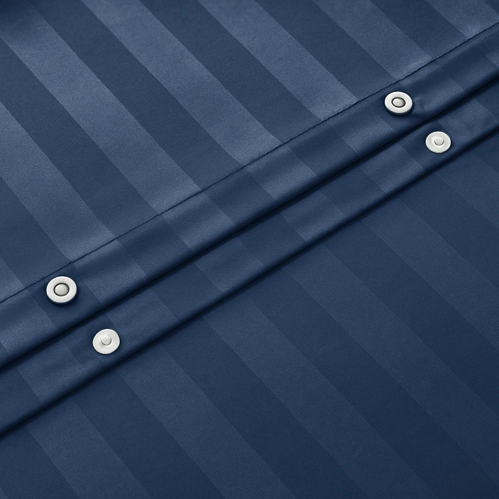 Navy Stripes Duvet Cover Set 6PCS