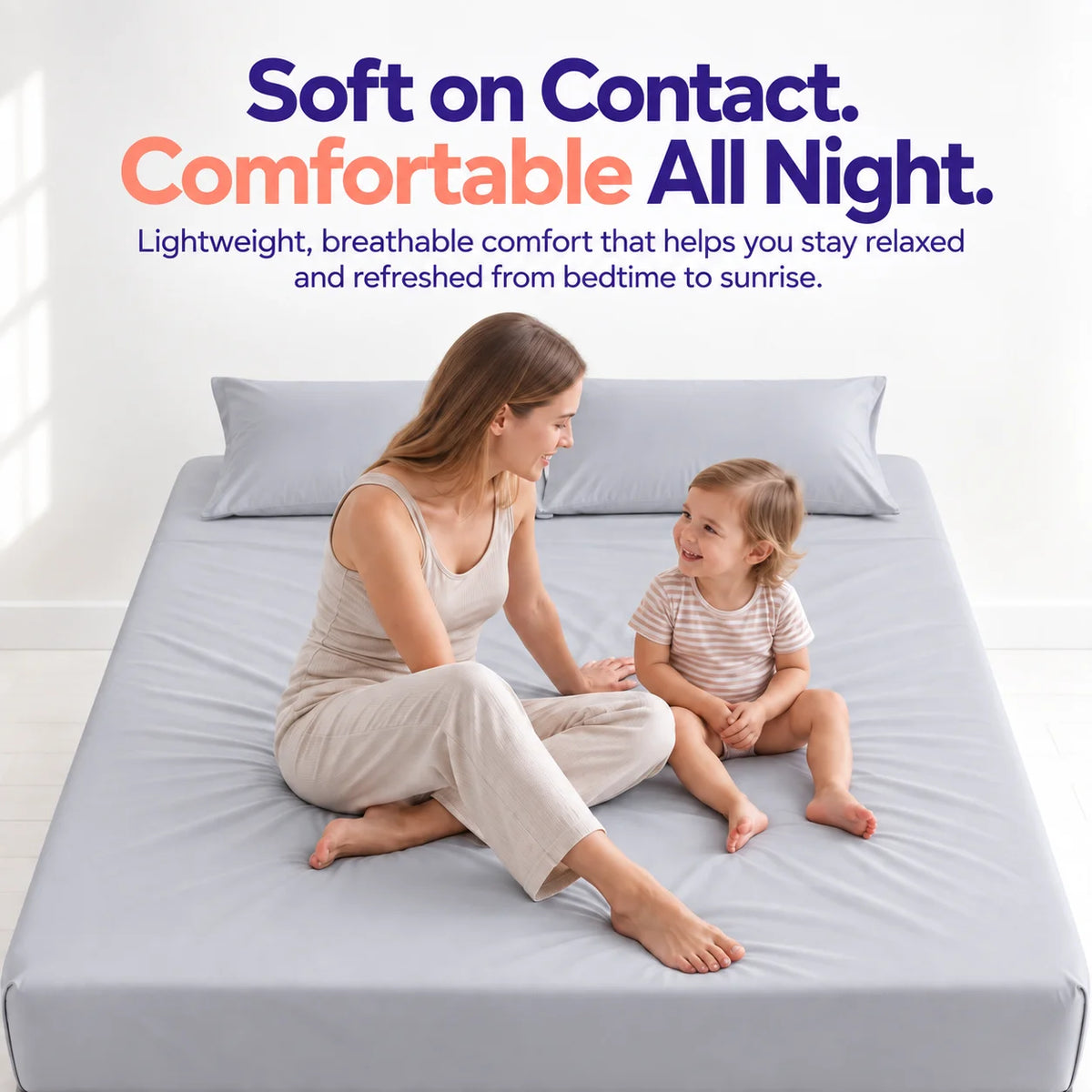 MARSHMALLOW FITTED SHEET SET