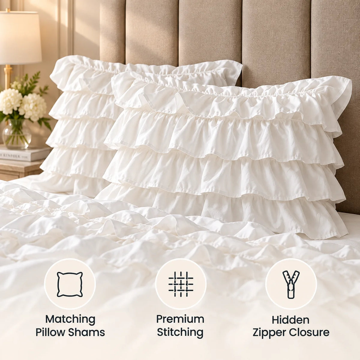 Serene Ruffle Duvet Set