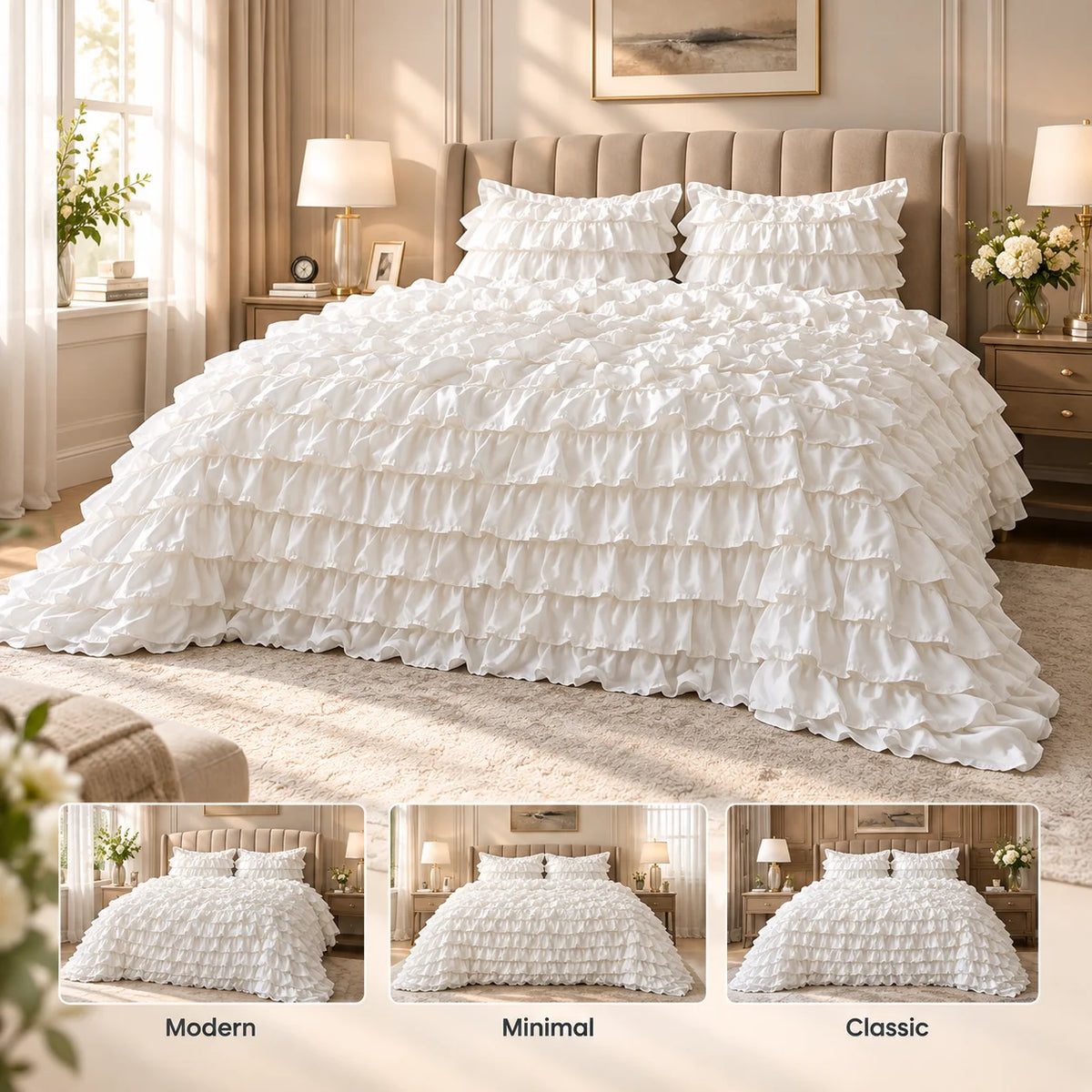 Serene Ruffle Duvet Set