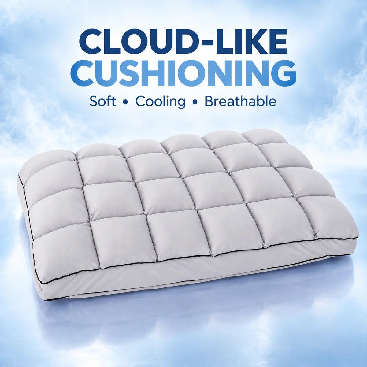 SNOW-PUFF MARSHMALLOW PILLOW
