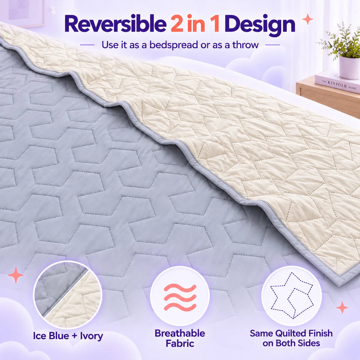 MARSHAMALLOW BEDSPREAD/THROW