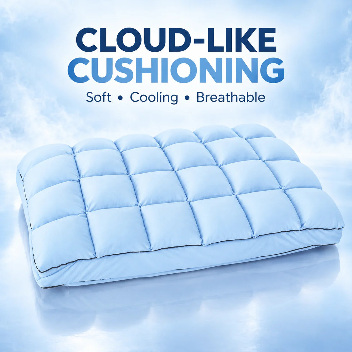 SNOW-PUFF MARSHMALLOW PILLOW