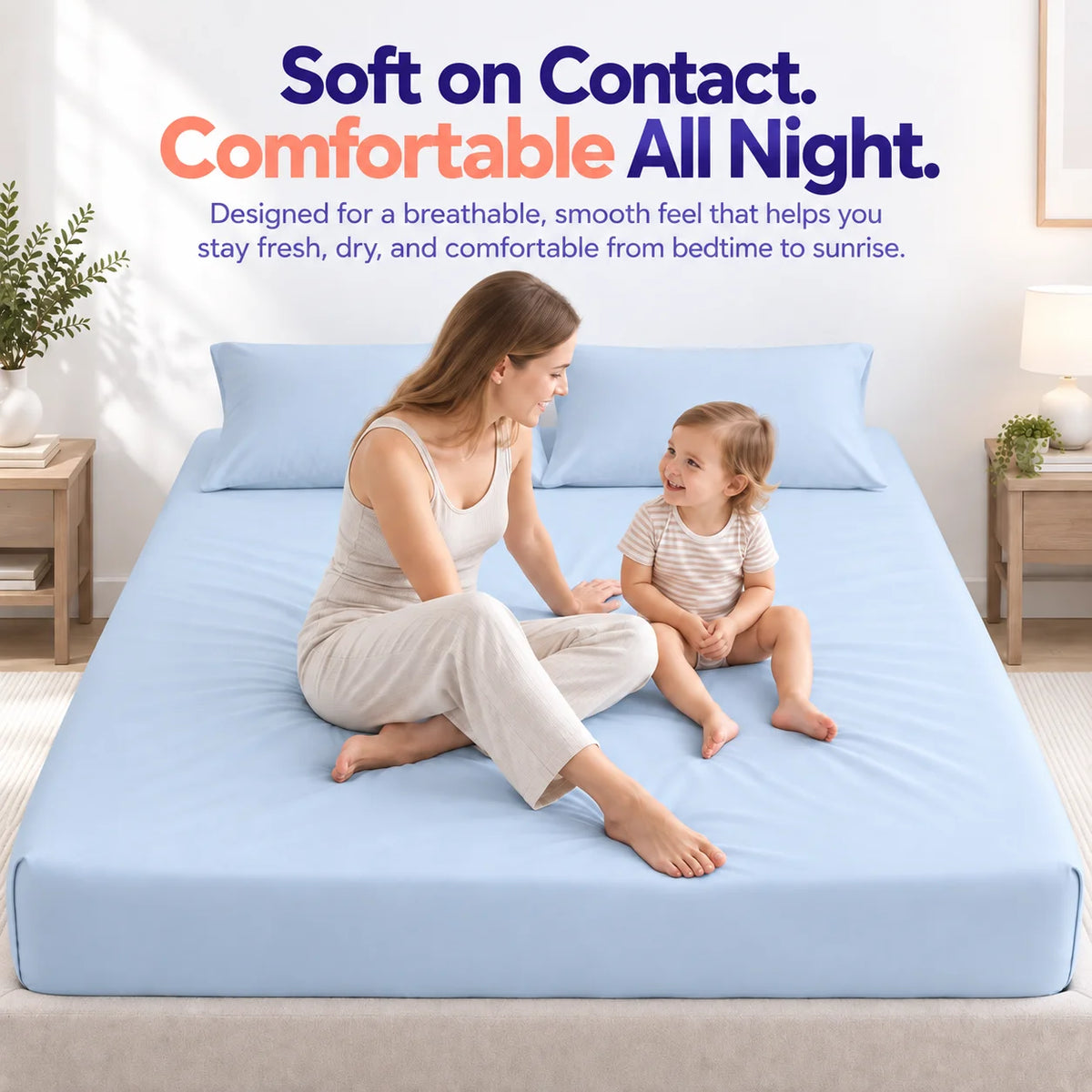 MARSHMALLOW FITTED SHEET SET