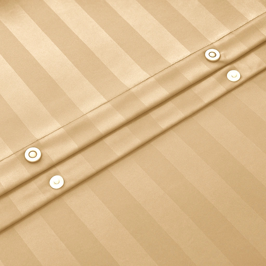 Taupe Stripes Duvet Cover Set 6PCS