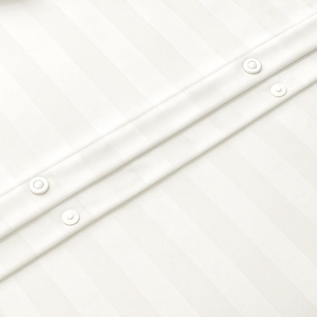 White Stripes Duvet Cover Set 6PCS